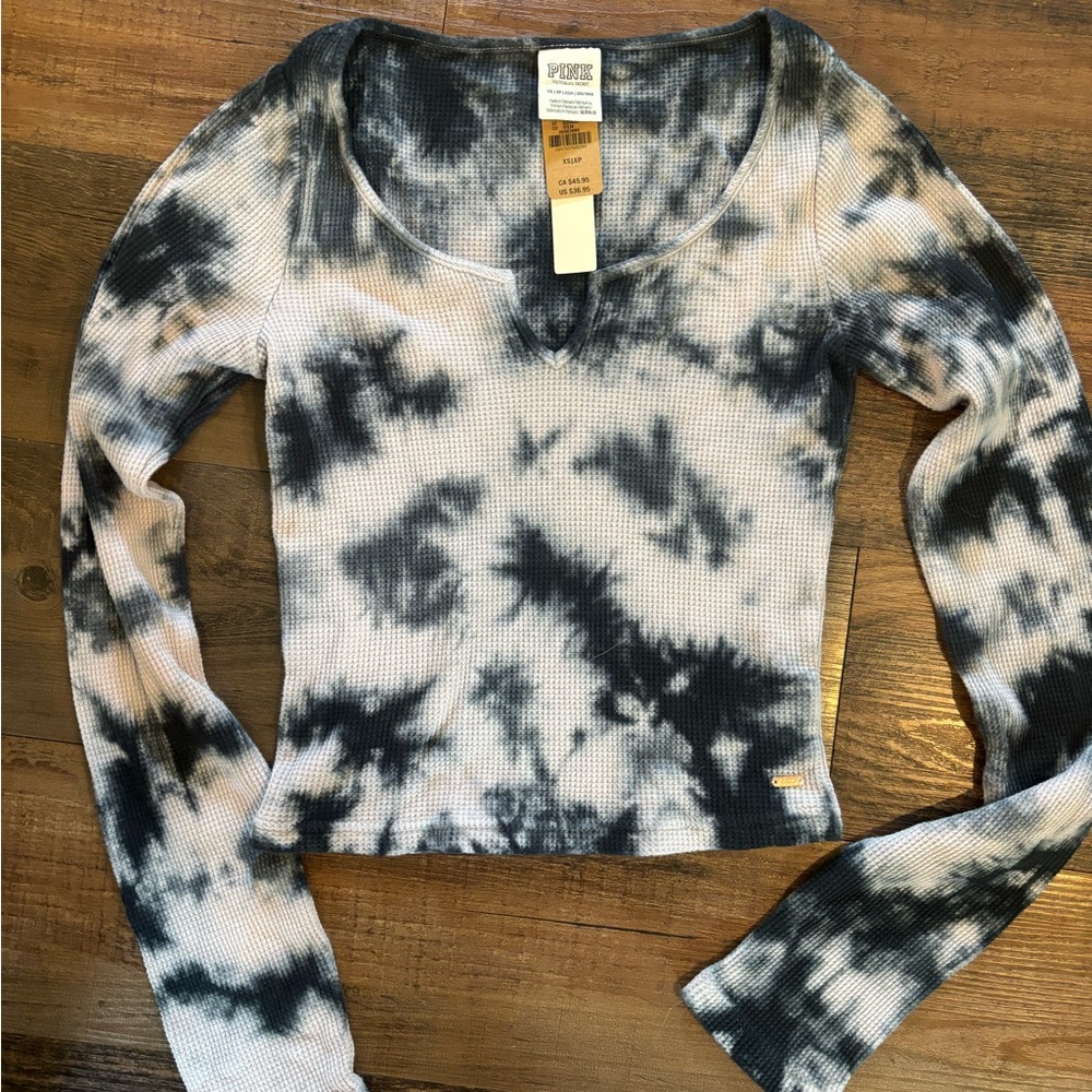Victoria’s Secret Pink tie dye ripped shirt